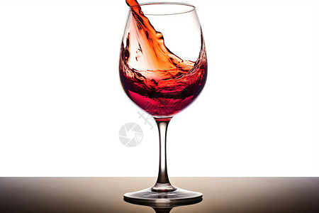 酒杯中的红酒图片