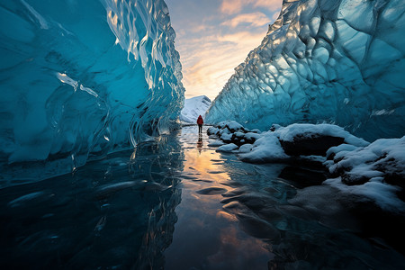 冰川的美景图片