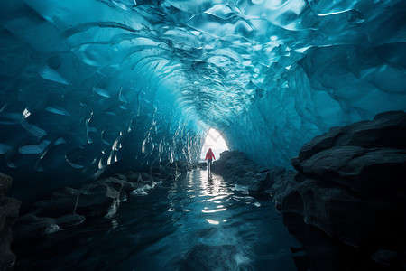 探险家旅行北极茴鱼高清图片