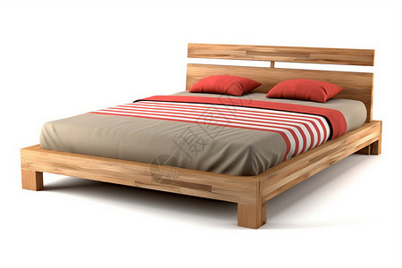 家具制作素材木床设计图片