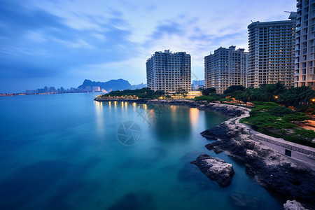 清水湾城市生活建筑背景