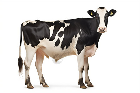 奶牛产奶十三个月大的奶牛插画