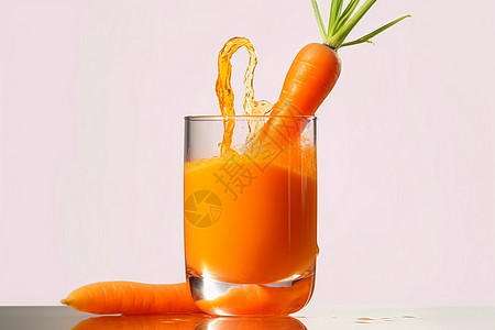 美味的胡萝卜汁背景图片