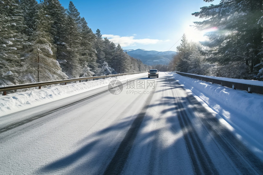 冬季高速公路图片