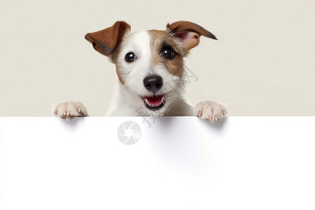 广告牌上的可爱小狗狗图片