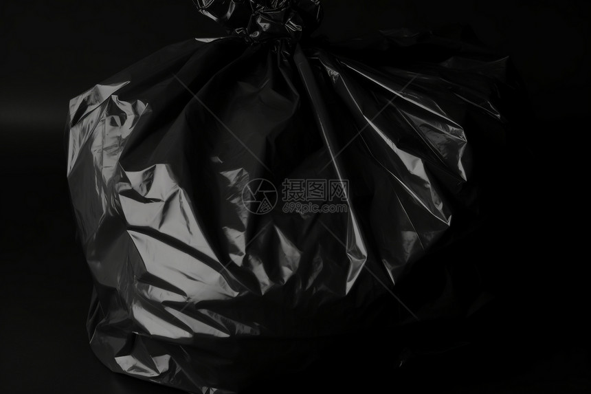 环保的黑色垃圾袋图片