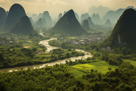 云南丽江的美景背景图片