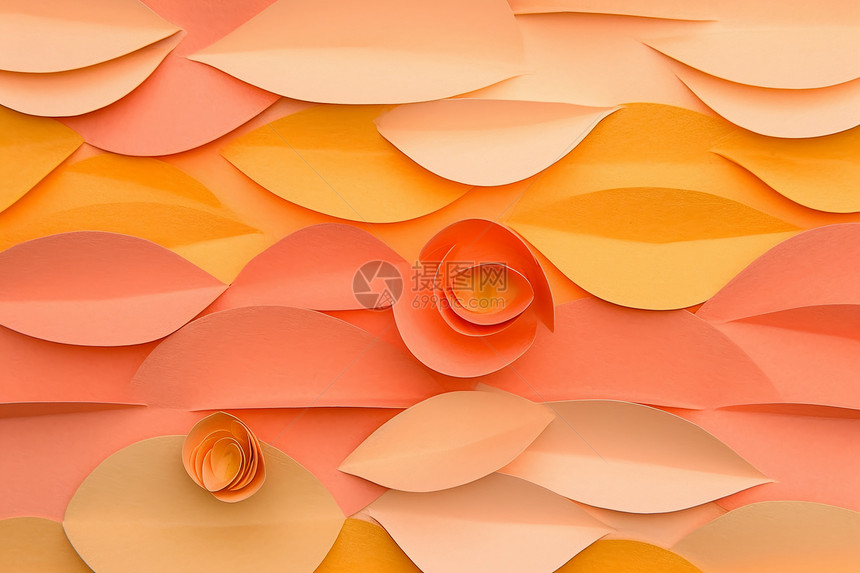 创意艺术的橙色墙纸图片