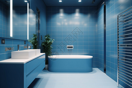 豪华的浴室装饰背景图片