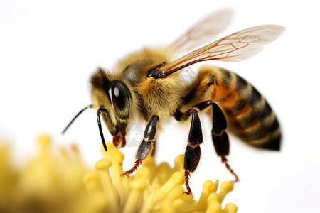 采蜜中的蜜蜂图片