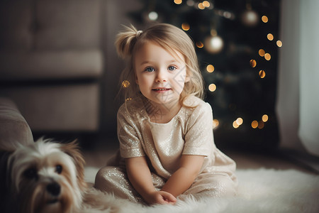 幸福都是圣诞节是小女孩背景