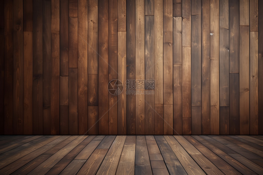 木质的地板和墙面图片