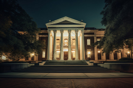 历史大学校园建筑背景图片