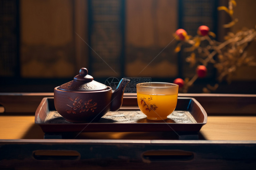传统精美的茶具图片