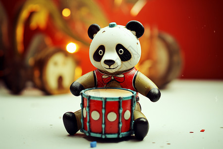 可爱的熊猫玩具图片