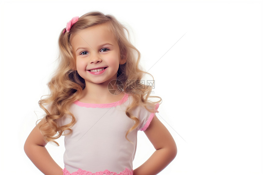 微笑的可爱小女孩图片