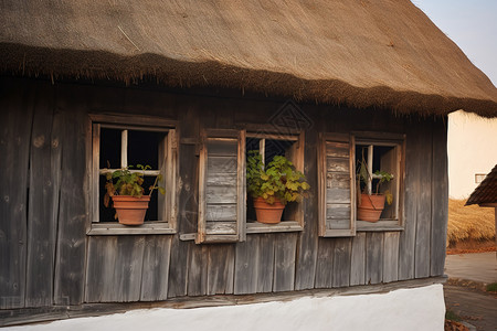 木质房屋建筑背景图片