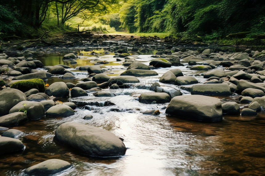 公园里的溪流图片