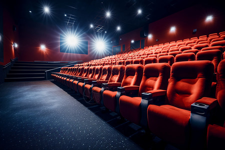 电影院的前排座椅背景图片