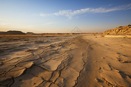 干裂的沙漠地带图片