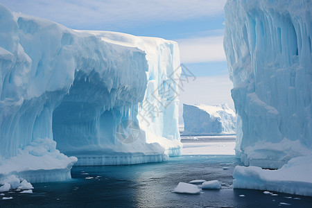 气候变暖冰山融化高清图片