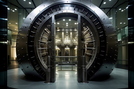 防盗门复杂安全的银行金库设计图片