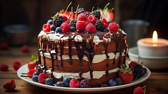 庆祝生日用的蛋糕图片