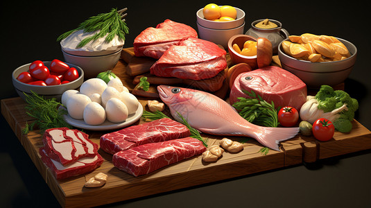 窝蛋牛肉日本的海鲜料理插画