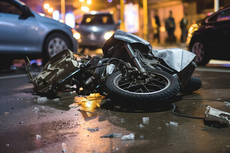 摩托车事故损坏的摩托车设计图片