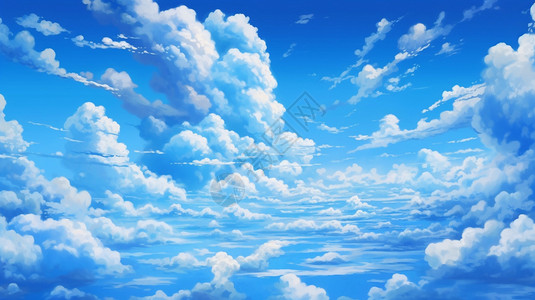 辽阔的蓝天白云图片