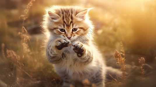 猫爪敏捷的小猫图片