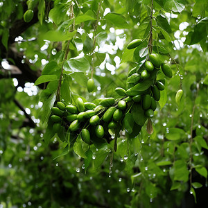 翠绿的大枣树高清图片