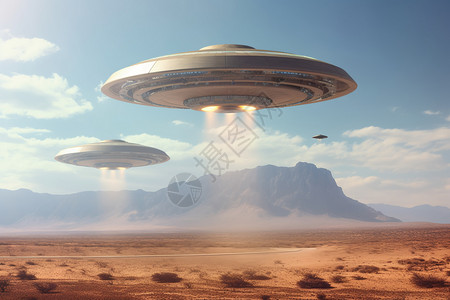 入侵地球的外星飞船背景图片