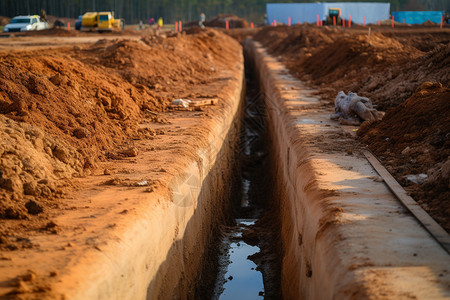 下水道管道工程背景图片