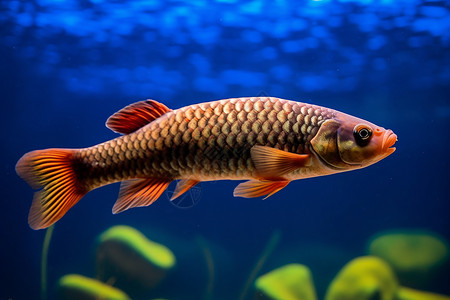 鱼儿水族箱里游泳图片