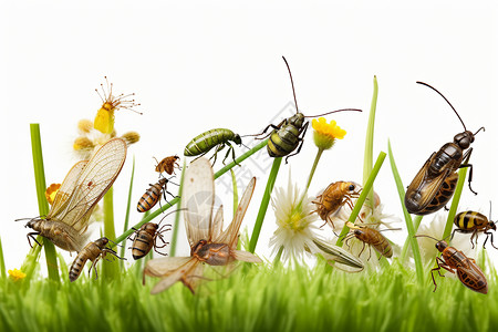 大自然各种昆虫背景图片