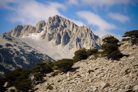 荒山素材布满小石块的山脉背景