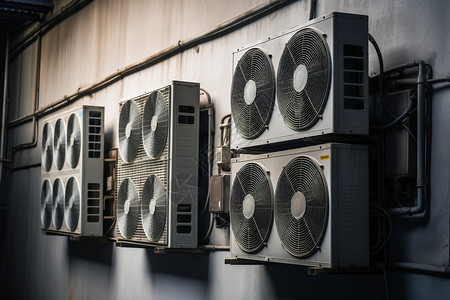 外部的工业空调冷却机高清图片