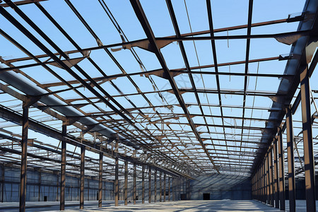 钢结构车间工厂车间的钢结构背景