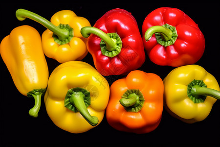 成熟的辣椒食材背景图片