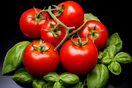 四个番茄健康营养的西红柿背景