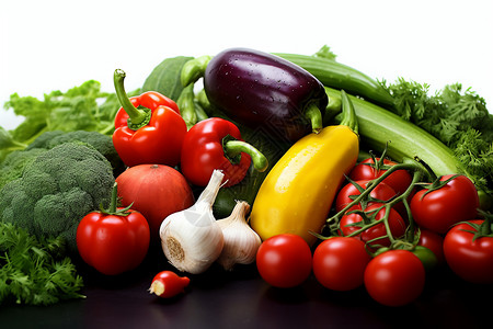 新鲜健康的蔬菜背景图片