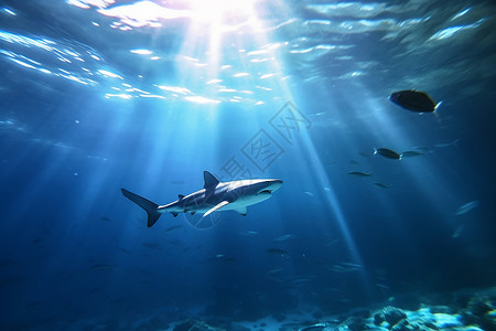 帕雷索波海底鲨鱼背景
