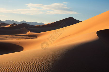 沙漠中的自然沙丘背景图片
