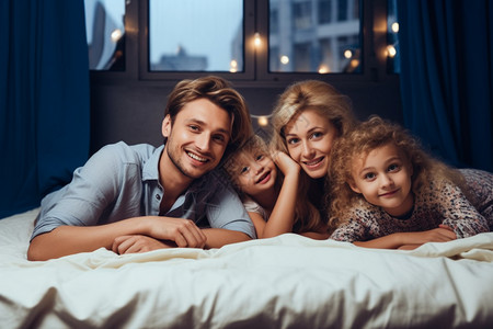 室内幸福的家庭背景图片