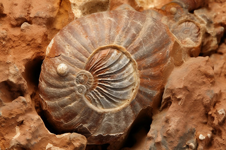 动物蜗牛化石图片