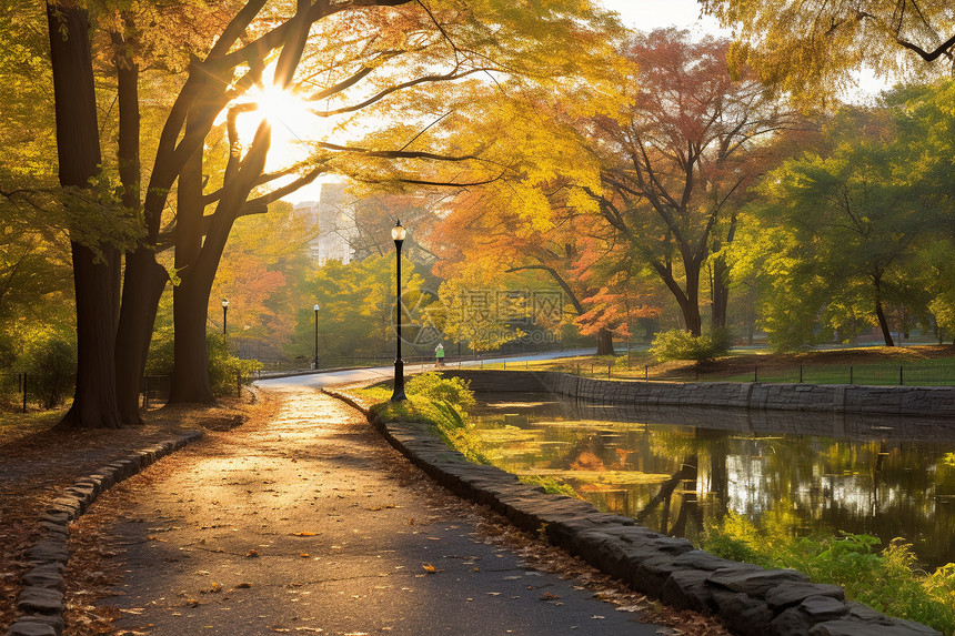 中央公园十月景观图片