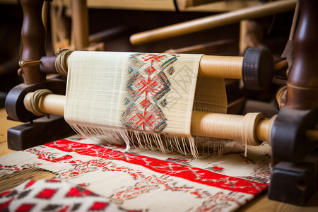 复古手工的织布技术图片