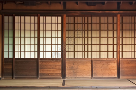 日本榻榻米日本传统建筑房屋背景