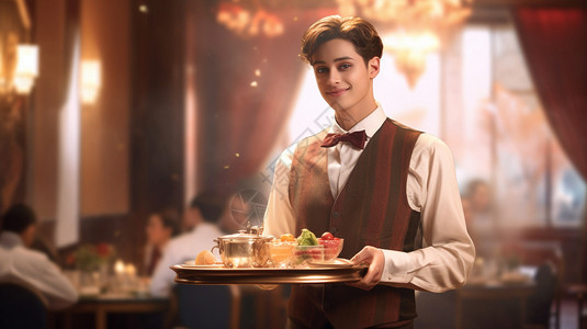 饭店服务员饭店工作的服务员背景